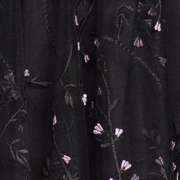 HELSI Ella Embroidered Long Sleeve Deep V-Neck Midi Dress, Black, XL, 12/14, NWT - Picture 8 of 17